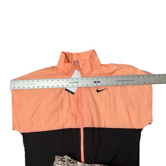 Nike Windbreaker Jacket Mens Black Peach Colorblock Retro Logo Streetwear Sz M - Picture 6 of 12
